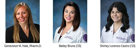 Dr. Hale, Bailey Bruns and Shirley Lorenzo-Castro